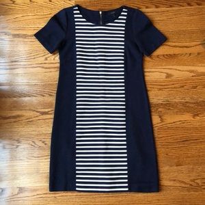 J. Crew Navy Stripe Dress